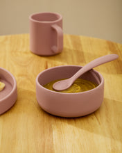Load image into Gallery viewer, Lili plate and bowl set in pink silicone - image 6