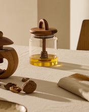 Load image into Gallery viewer, Nukha honey jar in glass and FSC 100% acacia wood - image 2
