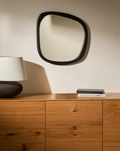 Load image into Gallery viewer, Alura black teak wood mirror 45,5 x 47 cm FSC 100% - image 4