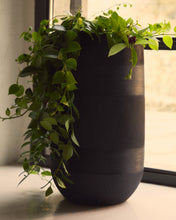 Load image into Gallery viewer, Set of 2 Tival black cement-effect planters Ø 45 cm / Ø 32 cm - image 3