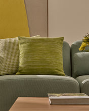 Load image into Gallery viewer, Niera green striped cotton jacquard cushion cover 45 x 45cm - image 2
