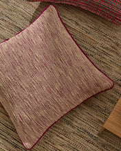 Load image into Gallery viewer, Brisella pink jacquard cushion cover with contrasting trim 45 x 45cm - image 2