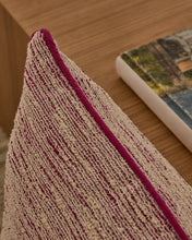 Load image into Gallery viewer, Brisella pink jacquard cushion cover with contrasting trim 45 x 45cm - image 3
