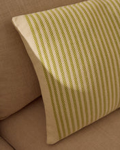Load image into Gallery viewer, Lioris green striped cotton cushion cover 60 x 40cm - image 3