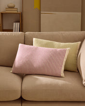 Load image into Gallery viewer, Lioris pink striped cotton cushion cover 60 x 40cm - image 2
