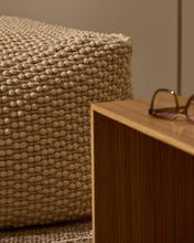 Load image into Gallery viewer, Mascarell pouffe, cotton and polyester in white, 60 x 60 cm - image 6