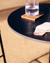 Load image into Gallery viewer, Esilda high round outdoor table in black with metal leg in a painted black finish, Ø 60 x 96 cm - image 3