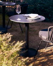 Load image into Gallery viewer, Esilda round outdoor table in black with metal leg in a painted black finish, Ø 70 x 70 cm - image 3