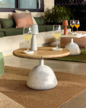 Load image into Gallery viewer, Saura coffee table with white terrazzo and natural acacia top, 32 x Ø55 cm FSC 100% - image 5