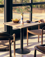 Load image into Gallery viewer, Esilda table in natural finish melamine with metal leg in a painted black finish, 70x70x70 cm - image 3