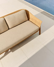 Load image into Gallery viewer, Galea 2-seater sofa in FSC 100% solid teak wood and synthetic rattan 170,5cm - image 6