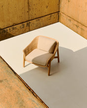 Load image into Gallery viewer, Galea armchair in FSC 100% solid teak wood and synthetic rattan - image 4