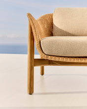 Load image into Gallery viewer, Galea armchair in FSC 100% solid teak wood and synthetic rattan - image 5