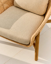 Load image into Gallery viewer, Galea armchair in FSC 100% solid teak wood and synthetic rattan - image 6