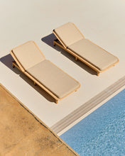 Load image into Gallery viewer, Galea sun lounger in FSC 100% solid teak wood and synthetic rattan - image 7