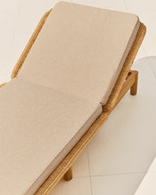 Load image into Gallery viewer, Galea sun lounger in FSC 100% solid teak wood and synthetic rattan - image 9