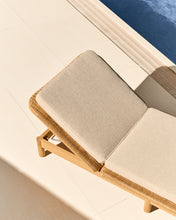 Load image into Gallery viewer, Galea sun lounger in FSC 100% solid teak wood and synthetic rattan - image 6
