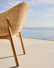 Load image into Gallery viewer, Galea chair in FSC 100% solid teak wood and synthetic rattan - image 11