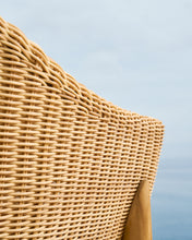 Load image into Gallery viewer, Galea stool in FSC 100% solid teak wood and synthetic rattan 65cm - image 6