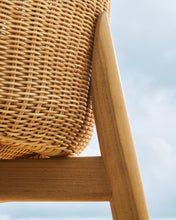 Load image into Gallery viewer, Galea stool in FSC 100% solid teak wood and synthetic rattan 75cm - image 8