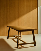 Load image into Gallery viewer, Idun table made of veneer and solid oak wood with natural tone finish FSC Mix Credit 220x100cm - image 4