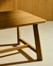 Load image into Gallery viewer, Idun table made of veneer and solid oak wood with natural tone finish FSC Mix Credit 220x100cm - image 5