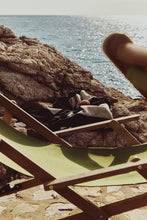 Load image into Gallery viewer, Vilara green outdoor folding deck chair made of FSC 100% solid acacia wood - image 8