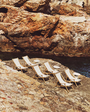 Load image into Gallery viewer, Vilara white outdoor folding deck chair made of FSC 100% solid acacia wood - image 8