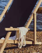 Load image into Gallery viewer, Vilara black outdoor folding deck chair made of FSC 100% solid acacia wood - image 8