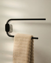Load image into Gallery viewer, Black metal Arely twin-handle towel rail - image 3