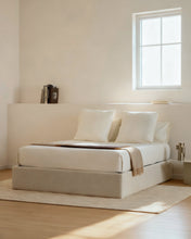 Load image into Gallery viewer, Nelzi ecru chenille ottoman bed base with removable cover for 180 x 200cm mattress FSC 100% - image 8