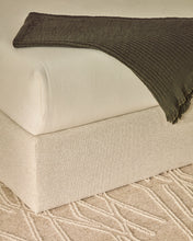 Load image into Gallery viewer, Nelzi ecru chenille ottoman bed base with removable cover for 160 x 200cm mattress FSC 100% - image 11