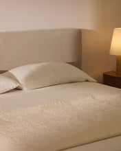 Load image into Gallery viewer, Blok ecru headboard with removable cover for bed up to 160cm - image 4