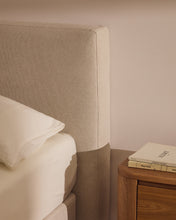 Load image into Gallery viewer, Blok ecru headboard with removable cover for bed up to 90cm - image 4