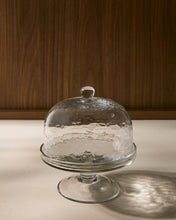Load image into Gallery viewer, Sileia transparent recycled glass cake plate - image 3