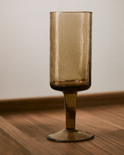 Load image into Gallery viewer, Obila wine glass made of brown recycled glass - image 3