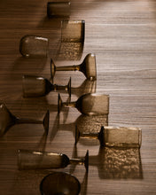 Load image into Gallery viewer, Obila wine glass made of brown recycled glass - image 4