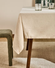 Load image into Gallery viewer, Aldine stone grey cotton and linen tablecloth 170 x 250cm - image 4