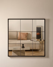 Load image into Gallery viewer, Ulrica black metal wall mirror 80 x 80 cm - image 2