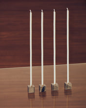 Load image into Gallery viewer, Acadia set of 4 stainless steel candle holders with a shiny silver finish - image 2