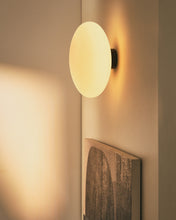 Load image into Gallery viewer, Bamila wall lamp in smoked glass and black metal Ø25cm - image 3