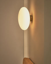Load image into Gallery viewer, Bamila smoked glass and nickel wall lamp Ø25cm - image 4