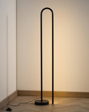 Load image into Gallery viewer, Bow black aluminium floor lamp UK adaptor - image 3