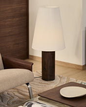 Load image into Gallery viewer, Marga floor lamp made from solid rubber wood with dark finish UK adapter - image 2