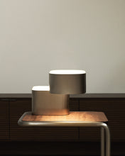Load image into Gallery viewer, Tandan table lamp in grey metal with brushed finish UK adaptor - image 3