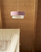 Load image into Gallery viewer, Bianella cotton and pink corduroy ceiling lamp - image 2