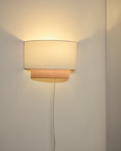 Load image into Gallery viewer, Bianella cotton and beige corduroy wall light Ø 40cm UK adaptor - image 2