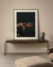 Load image into Gallery viewer, Tarsel bench in walnut veneer with brushed stainless steel structure 142cm - image 5