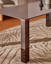 Load image into Gallery viewer, Adularia table in brown tempered glass 160 x 90cm - image 5