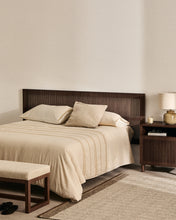 Load image into Gallery viewer, Beyla solid ash wood headboard with walnut finish for a bed up to 180 cm FSC 100% - image 3